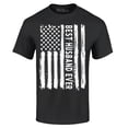 thumbnail image 1 of Shop4Ever Men's Best Husband Ever American Flag Patriotic Graphic T-shirt XXX-Large Black, 1 of 5