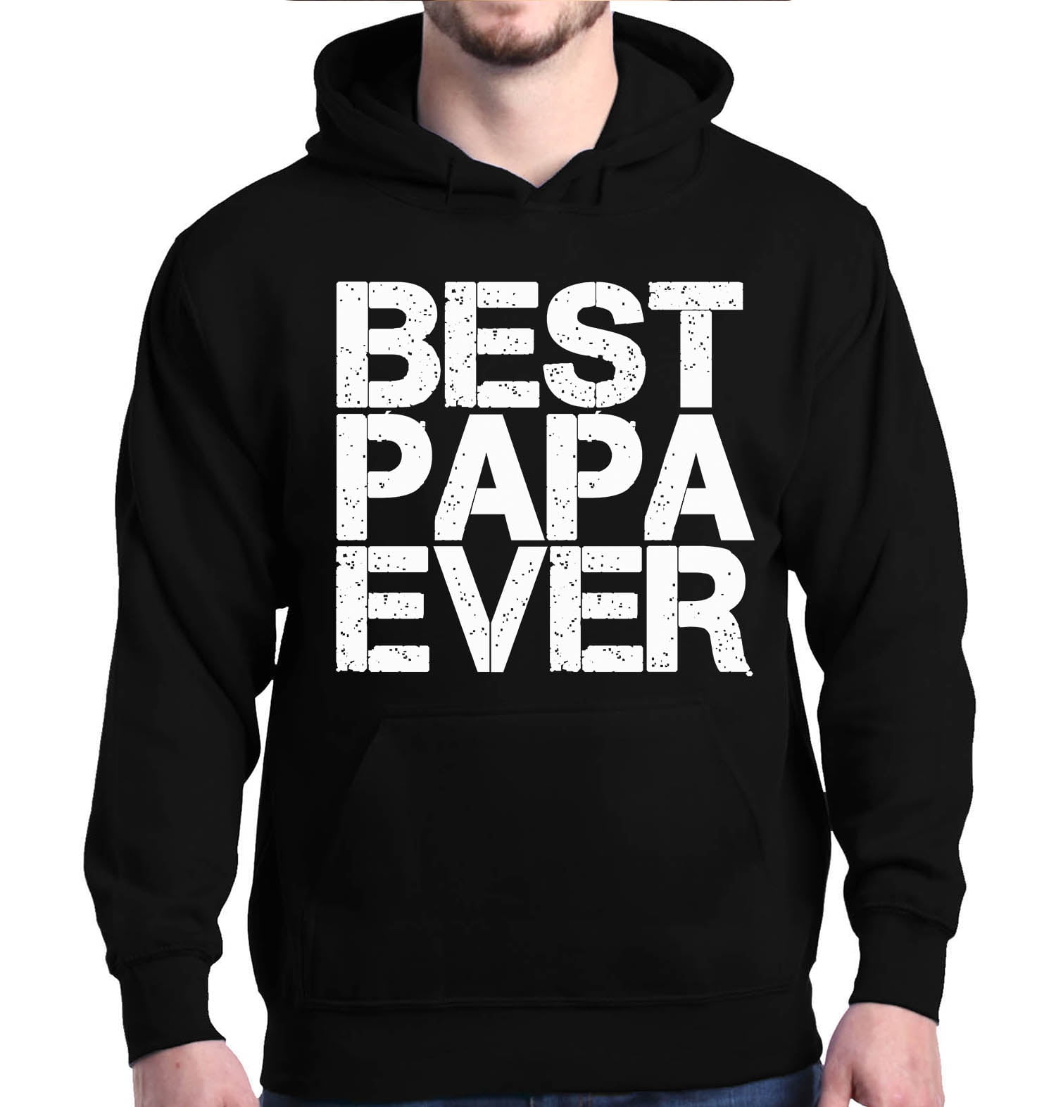 Shop4Ever Men's Best Papa Ever Bold Font Father's Day Hooded Sweatshirt  Hoodie XXX-Large Black - Walmart.com
