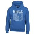 thumbnail image 1 of Shop4Ever Men's Bible Emergency Numbers Verses Available 24/7 Hooded Sweatshirt Hoodie Small Royal Blue, 1 of 5