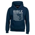 thumbnail image 1 of Shop4Ever Men's Bible Emergency Numbers Verses Available 24/7 Hooded Sweatshirt Hoodie XX-Large Navy, 1 of 5