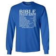 thumbnail image 1 of Shop4Ever Men's Bible Emergency Numbers Verses Available 24/7 Long Sleeve Shirt Medium Royal Blue, 1 of 5