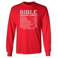 thumbnail image 1 of Shop4Ever Men's Bible Emergency Numbers Verses Available 24/7 Long Sleeve Shirt XX-Large Red, 1 of 5