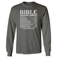 thumbnail image 1 of Shop4Ever Men's Bible Emergency Numbers Verses Available 24/7 Long Sleeve Shirt XXX-Large Charcoal, 1 of 5