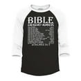 thumbnail image 1 of Shop4Ever Men's Bible Emergency Numbers Verses Available 24/7 Raglan Baseball Shirt XX-Large Black/White, 1 of 4