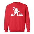 thumbnail image 1 of Shop4Ever Men's Big Foot with Heart Balloons Crewneck Sweatshirt XX-Large Red, 1 of 5