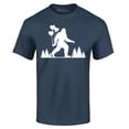 thumbnail image 1 of Shop4Ever Men's Big Foot with Heart Balloons Graphic T-shirt XXX-Large Navy, 1 of 5