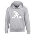 thumbnail image 1 of Shop4Ever Men's Big Foot with Heart Balloons Hooded Sweatshirt Hoodie X-Large Sports Grey, 1 of 5