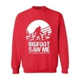 thumbnail image 1 of Shop4Ever Men's Bigfoot Saw Me But Nobody Believes Him Crewneck Sweatshirt Large Red, 1 of 5