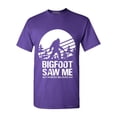 thumbnail image 1 of Shop4Ever Men's Bigfoot Saw Me But Nobody Believes Him Graphic T-shirt XX-Large Purple, 1 of 5