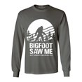thumbnail image 1 of Shop4Ever Men's Bigfoot Saw Me But Nobody Believes Him Long Sleeve Shirt Medium Charcoal, 1 of 5