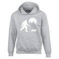 thumbnail image 1 of Shop4Ever Men's  Bigfoot Walking Wiener Dog Funny Sasquatch Dachshund Hooded Sweatshirt Hoodie Large Sports Grey, 1 of 5