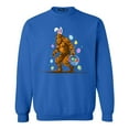 thumbnail image 1 of Shop4Ever Men's Bigfoot with Easter Basket and Eggs Funny Crewneck Sweatshirt Small Royal Blue, 1 of 5
