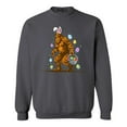 thumbnail image 1 of Shop4Ever Men's Bigfoot with Easter Basket and Eggs Funny Crewneck Sweatshirt XXX-Large Charcoal, 1 of 5
