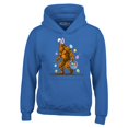 thumbnail image 1 of Shop4Ever Men's Bigfoot with Easter Basket and Eggs Funny Hooded Sweatshirt Hoodie XXX-Large Royal Blue, 1 of 5