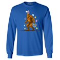 thumbnail image 1 of Shop4Ever Men's Bigfoot with Easter Basket and Eggs Funny Long Sleeve Shirt XX-Large Royal Blue, 1 of 5