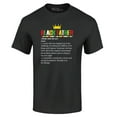 thumbnail image 1 of Shop4Ever Men's Black Father Definition King Graphic T-shirt X-Large Black, 1 of 5