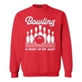 thumbnail image 1 of Shop4Ever Men's Bowling is Right Up My Alley Bowler Crewneck Sweatshirt XXX-Large Red, 1 of 5