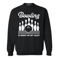 thumbnail image 1 of Shop4Ever Men's Bowling is Right Up My Alley Bowler Crewneck Sweatshirt XXXXX-Large Black, 1 of 5