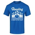 thumbnail image 1 of Shop4Ever Men's Bowling is Right Up My Alley Bowler Graphic T-shirt Large Royal Blue, 1 of 5
