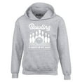 thumbnail image 1 of Shop4Ever Men's Bowling is Right Up My Alley Bowler Hooded Sweatshirt Hoodie Small Sports Grey, 1 of 5