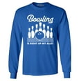 thumbnail image 1 of Shop4Ever Men's Bowling is Right Up My Alley Bowler Long Sleeve Shirt Medium Royal Blue, 1 of 5