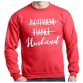 thumbnail image 1 of Shop4Ever Men's Boyfriend Fiance Husband Wedding Crewneck Sweatshirt Medium Red, 1 of 5