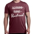 thumbnail image 1 of Shop4Ever Men's Boyfriend Fiance Husband Wedding Graphic T-shirt XX-Large Maroon, 1 of 5