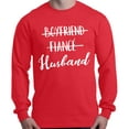 thumbnail image 1 of Shop4Ever Men's Boyfriend Fiance Husband Wedding Long Sleeve Shirt Large Red, 1 of 5