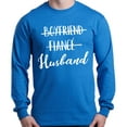 thumbnail image 1 of Shop4Ever Men's Boyfriend Fiance Husband Wedding Long Sleeve Shirt Large Royal Blue, 1 of 5