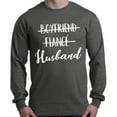thumbnail image 1 of Shop4Ever Men's Boyfriend Fiance Husband Wedding Long Sleeve Shirt Small Charcoal, 1 of 5