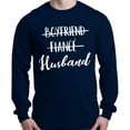 thumbnail image 1 of Shop4Ever Men's Boyfriend Fiance Husband Wedding Long Sleeve Shirt XXX-Large Navy, 1 of 5