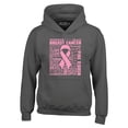 thumbnail image 1 of Shop4Ever Men's Breast Cancer Awareness Pink Ribbon Word Cloud Hooded Sweatshirt Hoodie Medium Charcoal, 1 of 5