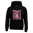 thumbnail image 1 of Shop4Ever Men's Breast Cancer Awareness Pink Ribbon Word Cloud Hooded Sweatshirt Hoodie Small Black, 1 of 5