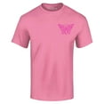 thumbnail image 1 of Shop4Ever Men's Breast Cancer Awareness Ribbon Butterfly Pocket Graphic T-shirt Medium Azalea Pink, 1 of 5