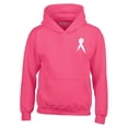 thumbnail image 1 of Shop4Ever Men's Breast Cancer Awareness Ribbon Pocket Size Hooded Sweatshirt Hoodie X-Large Heliconia Pink, 1 of 5