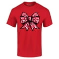thumbnail image 1 of Shop4Ever Men's Breast Cancer Bow Graphic T-shirt Small Red, 1 of 5