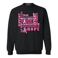 thumbnail image 1 of Shop4Ever Men's Breast Cancer Support Fight Ribbon Awareness Crewneck Sweatshirt XX-Large Black, 1 of 5