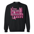 thumbnail image 1 of Shop4Ever Men's Breast Cancer Support Fight Ribbon Awareness Crewneck Sweatshirt XXXX-Large Black, 1 of 5