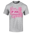 thumbnail image 1 of Shop4Ever Men's Breast Cancer Support Fight Ribbon Awareness Graphic T-shirt X-Large Sports Grey, 1 of 5