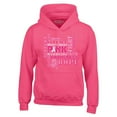 thumbnail image 1 of Shop4Ever Men's Breast Cancer Support Fight Ribbon Awareness Hooded Sweatshirt Hoodie Large Heliconia Pink, 1 of 5