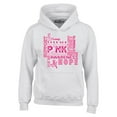 thumbnail image 1 of Shop4Ever Men's Breast Cancer Support Fight Ribbon Awareness Hooded Sweatshirt Hoodie Large White, 1 of 5