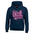 thumbnail image 1 of Shop4Ever Men's Breast Cancer Support Fight Ribbon Awareness Hooded Sweatshirt Hoodie Small Navy, 1 of 5