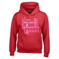 thumbnail image 1 of Shop4Ever Men's Breast Cancer Support Fight Ribbon Awareness Hooded Sweatshirt Hoodie X-Large Red, 1 of 5