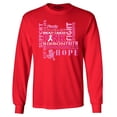 thumbnail image 1 of Shop4Ever Men's Breast Cancer Support Fight Ribbon Awareness Long Sleeve Shirt Large Red, 1 of 5