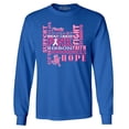 thumbnail image 1 of Shop4Ever Men's Breast Cancer Support Fight Ribbon Awareness Long Sleeve Shirt X-Large Royal Blue, 1 of 5