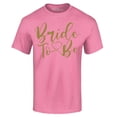 thumbnail image 1 of Shop4Ever Men's Bride To Be Gold Heart Wedding Graphic T-shirt Small Azalea Pink, 1 of 5
