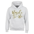 thumbnail image 1 of Shop4Ever Men's Bride To Be Gold Heart Wedding Hooded Sweatshirt Hoodie Small White, 1 of 5