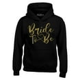 thumbnail image 1 of Shop4Ever Men's Bride To Be Gold Heart Wedding Hooded Sweatshirt Hoodie XXX-Large Black, 1 of 5