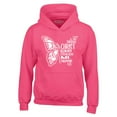 thumbnail image 1 of Shop4Ever Men's Butterfly Verse I Can Do All Things Through Christ Hooded Sweatshirt Hoodie Medium Heliconia Pink, 1 of 5