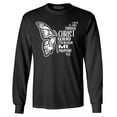 thumbnail image 1 of Shop4Ever Men's Butterfly Verse I Can Do All Things Through Christ Long Sleeve Shirt 2XL Black, 1 of 5